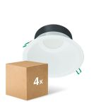 Mehrfachpackung 4x Philips LED Downlight Coreline DN142B Aluminium Weiß 19.2W 2300lm 60D - 840 Kaltweiß | Ausschnitt 200mm - IP20 - Weiß Reflektor