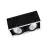 Ledvance LED-Spot Quadrat Multi schwenkbar Schwarz-Weiß 2x30W 5400lm 38D - 830 Warmweiß | Ausschnitt 320x160mm