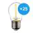 Mehrfachpackung 25x Noxion Lucent LED E27 Kugel Fadenlampe Klar 1.4W 136LM - 827 Extra Warmweiß | Ersatz für 15W