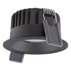 Ledvance LED-Spot Fix Aluminium Schwarz 8W 680lm 36D - 930 Warmweiß | Ausschnitt 68mm - IP44 - Höchste Farbwiedergabe - Dimmbar