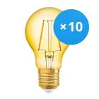Mehrfachpackung 10x Osram Vintage 1906 LED E27 Birne Fadenlampe Gold 2.5W 220lm - 824 Extra Warmweiß | Ersatz für 25W