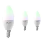 Mehrfachpackung 3x Calex Smart Tuya Wifi E14 Kerze 5W 470lm - 822-840 Abstimmbares Weiß | RGBW - Dimmbar - Ersatz für 40W