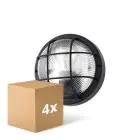 Mehrfachpackung 4x D'Lite Wandleuchte Ecco Schwarz Rund | IP54 - Geeignet für 1x E27