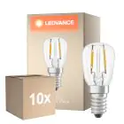 Mehrfachpackung 10x Ledvance Spezial LED E14 T26 Fadenlampe Klar 1.3W 110lm - 827 Extra Warmweiß | Ersatz Für 12W