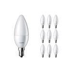 Lot 10x Philips Corepro LED Bougie E14 Dépolie 2.8W 250lm - 827 Blanc Très Chaud | Équivalent 25W