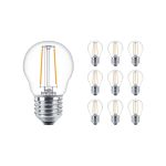 Lot 10x Philips Corepro LED Lustre E27 Boule Filament Claire 2W 250lm - 827 Blanc Très Chaud | Équivalent 25W