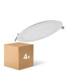 Lot 4x Ledvance Downlight LED Slim Rond DN210 18W 1530lm 120D - 830 Blanc Chaud | 225mm