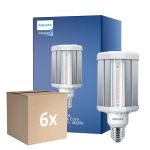 Lot 6x Philips TrueForce LED E27 HPL Claire 42W 6000lm 360D - 840 Blanc Froid | Équivalent 125W