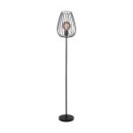 Eglo Lampadaires Salon Newtown Acier Noir | IP20 - Convient pour 1x E27 