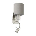 Eglo Applique Murale Pasteri Acier Nickel Satiné 40 | IP20 - Incl. Spot et Excl. 1x E27