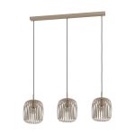 Eglo Suspension Luminaire Romazzina Acier Poncé | IP20 - Convient pour 3x E27 