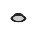 Noxion Downlight LED Hera Plat Encastré Noir 9W 900lm 80D - 827-830-840 CCT | 132mm - Diamètre 120mm
