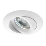 Noxion Encastré Spot Flox MR16 inclinable Blanc | Diamètre 70mm - GU10 Culot