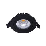 Noxion LED Inclinable Slim Spot Noir Rond 5W 550lm 60D - 940 Blanc Froid | 85mm - IP54 - Dimmable - Meilleur Rendu Des Couleurs