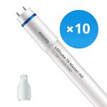 Lot 10x Philips Tube LED T8 MASTER (EM/Direct 230V) High Output 12.5W 2100lm - 840 Blanc Froid | 120cm - Équivalent 36W
