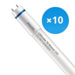 Lot 10x Philips Tube LED T8 MASTER (EM/Direct 230V) Ultra Output 14.7W 2500lm - 865 Lumière Du Jour | 120cm - Équivalent 36W