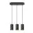 SLV Asto Aluminium Noir | Convient pour 3x GU10