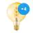 Lot 4x Osram Vintage 1906 LED E27 Globe Filament Dorée 125mm 5W 250lm - 820 Blanc Très Chaud | Équivalent 25W