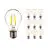 Lot 10x Noxion Lucent LED E27 Poire Filament Claire 8.5W 1055lm - 827 Blanc Très Chaud | Dimmable - Équivalent 75W