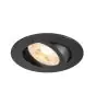SLV New Tria 68 Spot Aluminium Noir Rond | Diamètre 68mm - Convient pour 1x GU10 