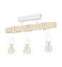 Eglo Plafonnier Townshend Acier Blanc Bois | IP20 - Convient pour 3x E27 