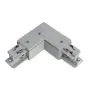 Connecteur triphasé d'angle Terre externe 90D - Argent