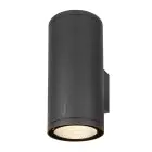 SLV Enola Up/Down Applique Murale Aluminium Gris Rond 55W 6000lm - 930-940 CCT | Extérieur - IP65 - Meilleur Rendu Des Couleurs