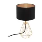 Eglo Lampe De Chevet Carlton 2 Acier Cuivre Noir | IP20 - Convient pour 1x E14 
