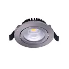 Noxion LED Inclinable Slim Spot Argent Rond 6W 550lm 60D - 927 Blanc Très Chaud | 85mm - IP54 - Dimmable - Meilleur Rendu Des Couleurs